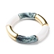 Bracelet extensible de perles de tube incurvé pour fille femmes BJEW-JB06941-01-1