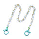 Collares de cadena de aluminio y acrílico personalizados NJEW-JN02876-1