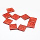 Synthetic Grass Coral Rhombus Beads Strands CORA-E030-05-2