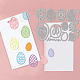 GLOBLELAND 2Pcs Easter Eggs Chick Paw Cutting Dies Metal Flower Basket Die Cuts Embossing Stencils Template for Paper Card Making Decoration DIY Scrapbooking Album Craft Decor DIY-WH0309-702-3