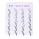 304 Stainless Steel Stud Earrings EJEW-H350-18P-3