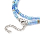 Wickelarmband aus Glassamenperlen mit zwei Schlaufen für Damen BJEW-JB09216-4