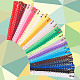 Benecreat 72pcs20cmナイロンレースジッパーdiyコイルフラワーレースジッパーテーラークラフトドレスバッグクロス縫製用  24色 FIND-BC0001-01-5