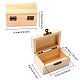 Gorgecraft 4pcs boîte à couvercle rabattable en bois rectangle CON-GF0001-05-2