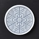 Moules en silicone de tapis de tasse de motif de flocon de neige de noël bricolage DIY-E055-17-3