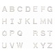 304 charms alfabeto de acero inoxidable STAS-O073-01-1