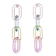 3 Paar 3 Farben Bonbonfarbe Acrylkabelkette Quaste baumeln Ohrstecker für Frauen EJEW-JE04768-11