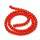 4mm Red Transparent Round Glass Beads Strands Spacer Beads X-GR4mm47Y-2