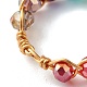Glass Beads Rings RJEW-TA00011-8