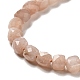 Natürliche Pfirsichmondstein Perlen Stränge G-D470-09-3