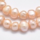 Fili di perle di perle d'acqua dolce coltivate naturali PEAR-F007-48-01-4