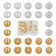 Pandahall 30Pcs 6 Style Brass Beads KK-TA0001-24-1