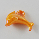 Breloques de dauphins en acrylique de couleur opaques AB SACR-R697-M5-2