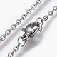 304 Stainless Steel Cable Chain Necklaces NJEW-F248-24A-P-2