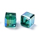 Electroplate cuentas de vidrio transparentes EGLA-B003-01B-13-3