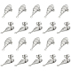 UNICRAFTALE 15 Pairs 304 Stainless Steel Stud Earring Findings Textured Streaks Teardrop Stud Earring Finding with Horizontal Loop Stud Earring with Hole for Earring Jewelry Making STAS-UN0050-32-1