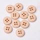 Frosted Flat Round Resin Sewing Buttons BUTT-F059-24L-09-1