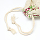 ポリコットン（ポリエステルコットン）パッキングポーチ巾着袋  印刷された花で  小麦  14x10cm ABAG-T004-10x14-10-4