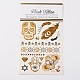 Mixed Shapes Cool Body Art Removable Fake Temporary Tattoos Metallic Paper Stickers AJEW-O012-08-1