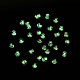 Светящиеся в темноте светящиеся прозрачные стеклянные бусины SEED-YWC0001-01H-7