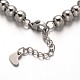 304 Stainless Steel Ball Chain Bracelets BJEW-L506-03P-2