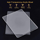 透明なアクリル圧力板  カッティングパッド  長方形  透明  19.5x15x0.3cm  19.5x15x0.5cm  2個/セット OACR-BC0001-01-3
