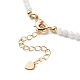 Cubic Zirconia Teardrop Pendant Necklace with Natural Moonstone Beaded Chains NJEW-JN04121-03-7