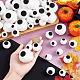 Ahadermaker 80 Uds 4 estilos de muñeca de bola de peluche de alta elasticidad ojo DIY-GA0004-50-3
