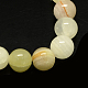 Chapelets de perles de pierres en jade jaune teinte X-G-R271-8mm-Y26-2