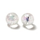 Perlas de acrílico iridiscentes arcoíris transparentes chapadas en uv PACR-M001-01-3