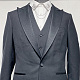 2 個 2 色ダブルメープルリーフハンギングチェーンブローチ  スーツのシャツの襟用の合金タッセルラペルピン  プラチナ·ゴールデン  210mm  1pc /カラー JEWB-GO0001-03-6