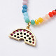 Glass Beads Pendants Necklaces NJEW-JN02562-02-3