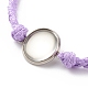 Bracelets coran ajustables cordon polyester ciré AJEW-JB01131-02-3