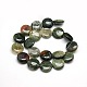 Natural Flat Round Moss Agate Beads Strands G-L246-03-2