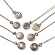 Saint Valentin Cadeaux alliage mélangé plat collier pendentif rond montre de poche WACH-N012-M-1
