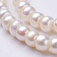Fili di perle di perle d'acqua dolce coltivate naturali PEAR-P002-34-01-3