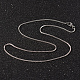 304ステンレススチール製ベネチアンチェーンネックレス  カニカン付き  ステンレス鋼色  17.7インチ（45cm）  1.5mm NJEW-O096-08P-2
