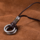 Men Adjustable Cowhide Pendant Necklaces NJEW-BB31311-5
