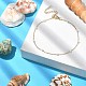Bracelet de cheville en chaîne de perles de verre avec chaînes gourmettes X-AJEW-AN00542-2