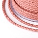 編み紐  革のアクセサリーコード  ジュエリーDIY製版材料  サンゴ  3mm  約21.87ヤード（20m）/ロール WL-I003-3mm-B-17-3