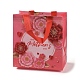 Mother's Day Theme Printed Flower Non-Woven Reusable Folding Gift Bags with Handle ABAG-F009-C01-1
