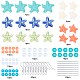 Sunnyclue DIY kits para hacer aretes colgantes con forma de estrella de mar DIY-SC0012-42P-2