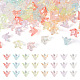 Pandahall 160 Stück 8 Farben transparente Acrylperlenkappen OACR-TA0001-16-1