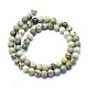 Chapelets de perles de jaspe dendritique naturelle G-E501-6mm-01-2
