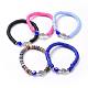 Polymer Clay Heishi Beads Beads Stretch Bracelets BJEW-JB04449-1