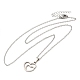 306 Halskette mit Anhänger aus Edelstahl für Damen NJEW-Q772-01P-02-1