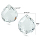 Прозрачные граненые шарообразные стеклянные подвески X-GR20X23MMY-1-5