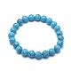 Bracelets extensibles en jaspe turquoise synthétique BJEW-K212-A-022-1