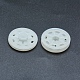 ナイロンスナップボタン  縫い付け用プレスボタン  8の穴  衣服のボタン  ホワイト  28x6mm  穴：4.5x1.8mm SNAP-P007-03-28mm-2