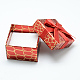 厚紙のギフトボックス  リングボックス  スポンジinsdieと  正方形  ミックスカラー  5x5x4cm CBOX-S016-03-3